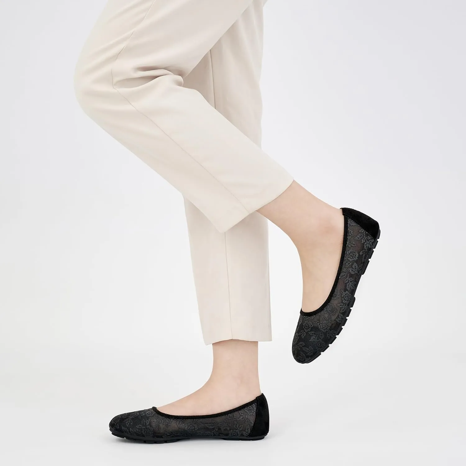 Ballet Flats for Women Shoes: Comfortable Breathable Lace Dressy Flats - Ladies Wedding Flat Casual Work Shoes