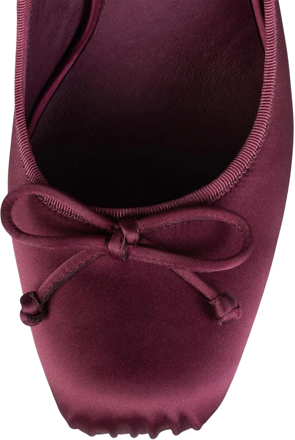Ballet Heels for Women with Lace up Bows Closed Toe Mary Jane Heels Comfortable Square Toe Womens Ballerina Pumps Casual Dress Shoes for Women Dressy.