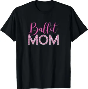 Ballet Mom Pink Faux Diamond Chrome Luxe Typography T-Shirt