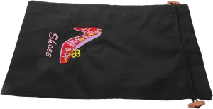 Ballet Shoe Drawstring Bag Washable Dance Shoe Holder for Organization Satin Storage Bag with Embroidery for Ballet Learners and present Giving