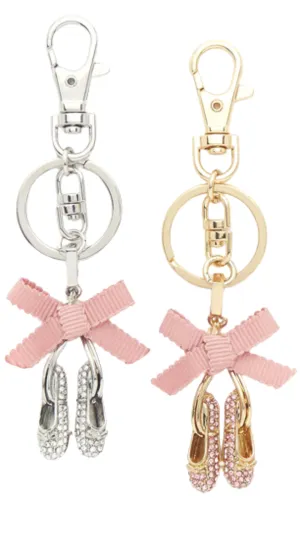 Ballet Shoe Keychain Bow 2826