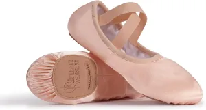 Ballet Shoes for Girls, Toddler Dance Slippers, Premium Satin Ballerina Yoga Flats for Toddler/Little Kid/Big Kid/Women/Boys Pink