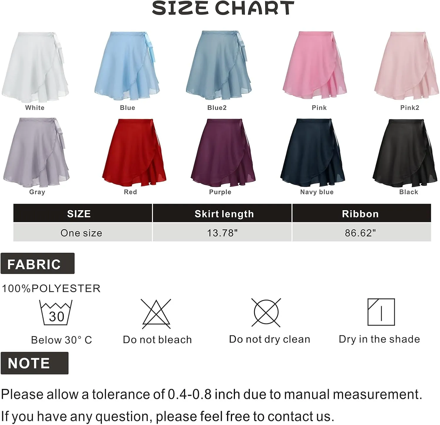 Ballet Skirt for Women Ballet Wrap Skirt Sheer Dance Costumes with Adjustable Waist tie for Adult Ladies Big Girls