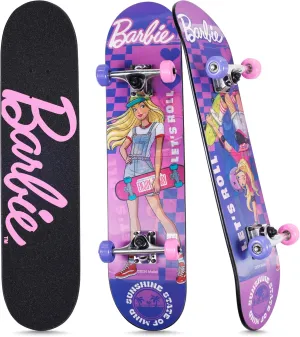 Barbie - 31" Lenticular Skateboard with Pro Trucks, Full Grip Tape, 9-Ply Maple Deck, Ideal for All Experience Levels
