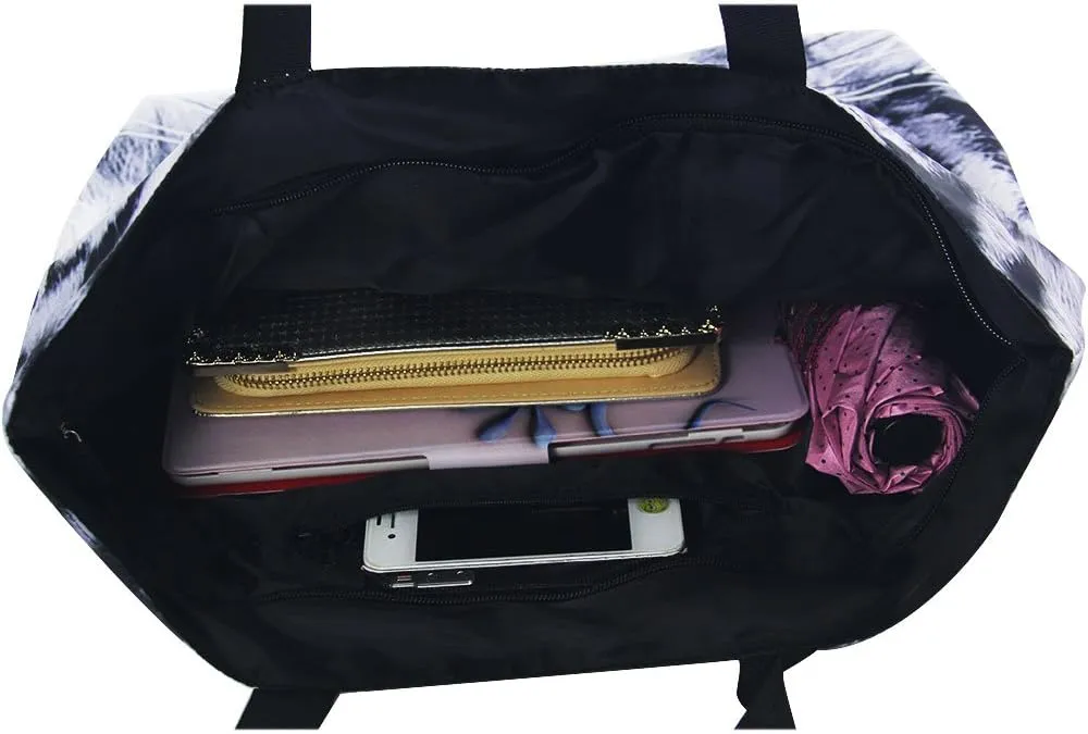 Beach Tote Bags Travel Totes Bag Shopping Zippered Tote for Women Foldable Waterproof Overnight Handbag