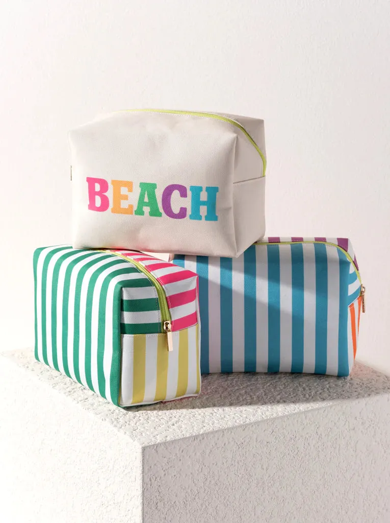 BEACH ZIP POUCH, NATURAL
