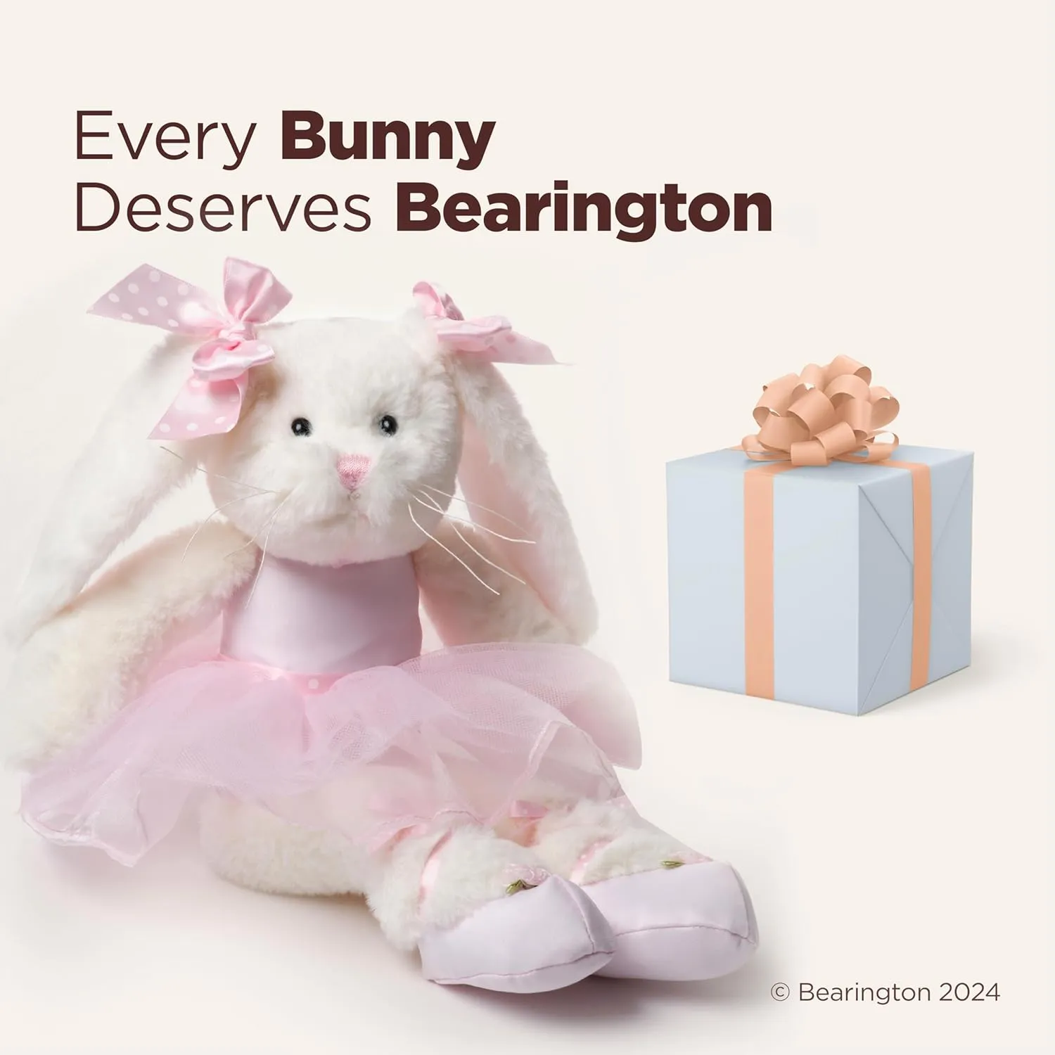 Bearington Collection Lil' Bunny Ballerina 15 in Stuffed Animals - Plush Toys for Girls