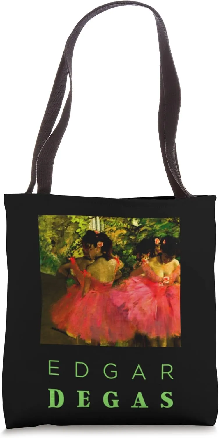Beautiful Pink Ballerinas Edgar Degas for Ballet Art Lovers Tote Bag