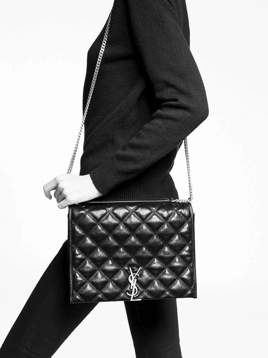Becky Small Chain Bag in Black Quilted Lambskin