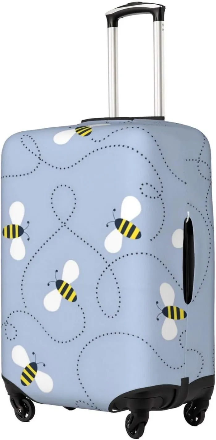 Bees Flight Path Travel Luggage Cover Fits 18-32 Inch Luggage, Elastic Suitcase Cover Protector with Concealed Zipper for Wheeled Suitcase Tsa Approved