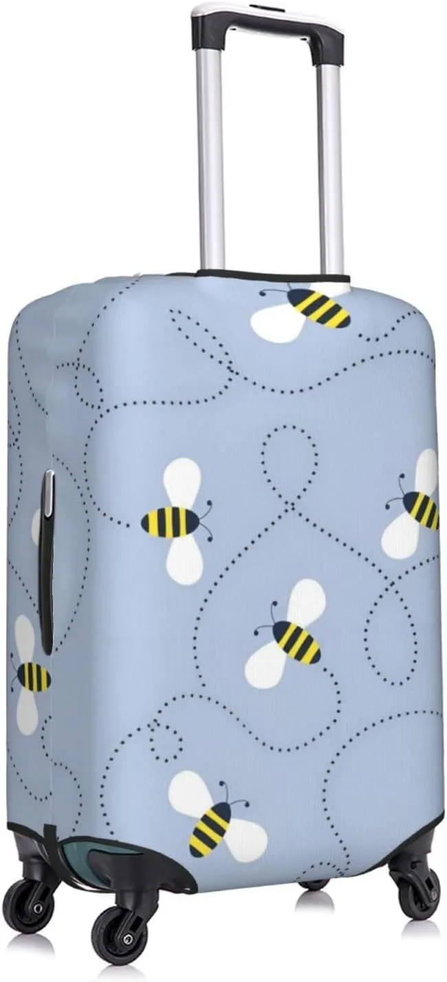 Bees Flight Path Travel Luggage Cover Fits 18-32 Inch Luggage, Elastic Suitcase Cover Protector with Concealed Zipper for Wheeled Suitcase Tsa Approved