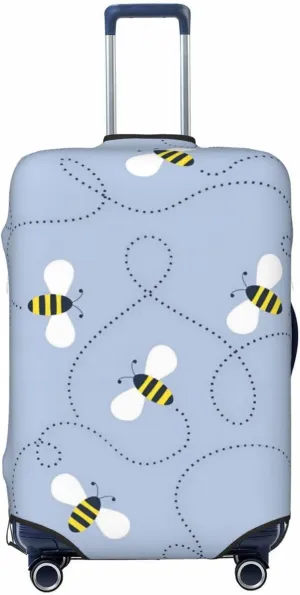 Bees Flight Path Travel Luggage Cover Fits 18-32 Inch Luggage, Elastic Suitcase Cover Protector with Concealed Zipper for Wheeled Suitcase Tsa Approved