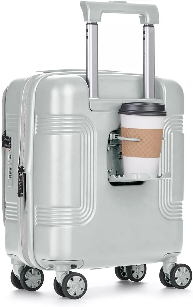 biaggi Runway Hybrid Expandable Underseat Carry-On – Lightweight TSA-Approved Polycarbonate Travel Bag, Perfect for Getaways & Long Weekends (Expandable Underseater, Grey)