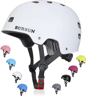 Bike Skateboard Helmet for Ages 5-8-14-16 Kids Youth Adults, Adjustable Multi-Sport Helmet for Scooter Bicycle Roller Skate Inline Skating Rollerblading Hoverboard Longboard, 3 Sizes
