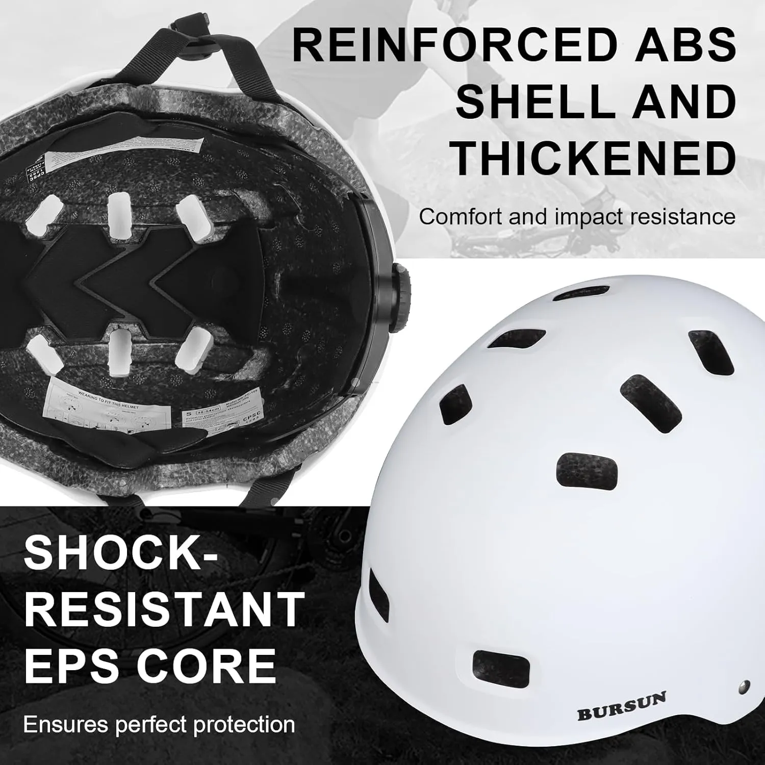 Bike Skateboard Helmet for Ages 5-8-14-16 Kids Youth Adults, Adjustable Multi-Sport Helmet for Scooter Bicycle Roller Skate Inline Skating Rollerblading Hoverboard Longboard, 3 Sizes