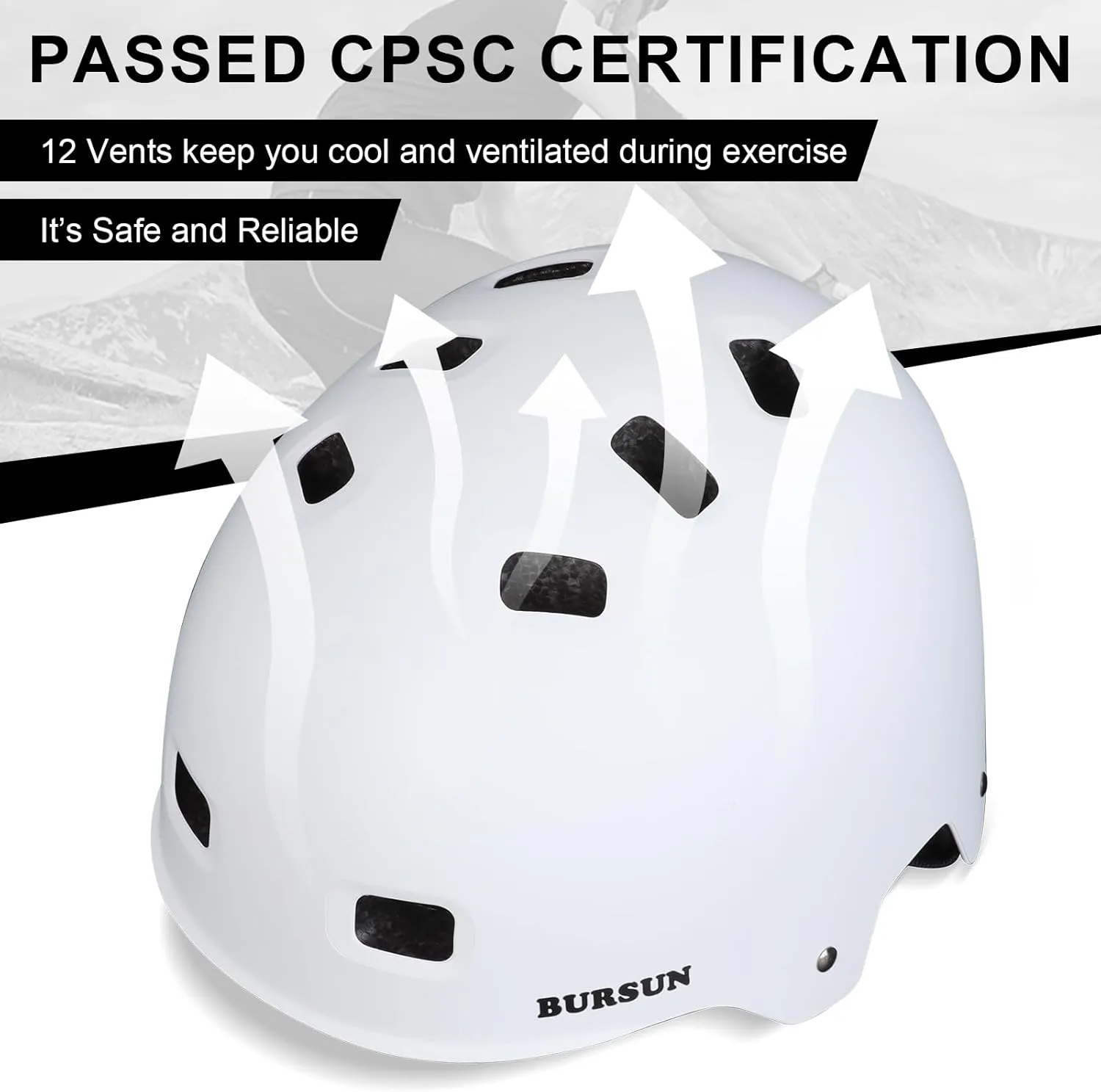 Bike Skateboard Helmet for Ages 5-8-14-16 Kids Youth Adults, Adjustable Multi-Sport Helmet for Scooter Bicycle Roller Skate Inline Skating Rollerblading Hoverboard Longboard, 3 Sizes