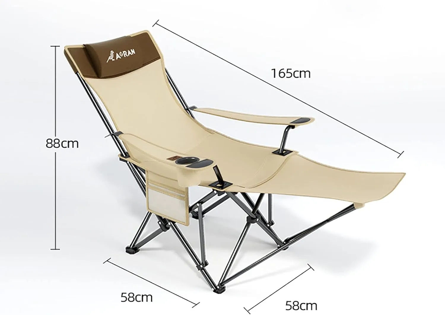 BK&MF Folding Outdoor Camping Chair,Beach Reclining Lounge Camp Chair Space Saving Heavy Duty Director Chair for Outdoor Yard Porch,B