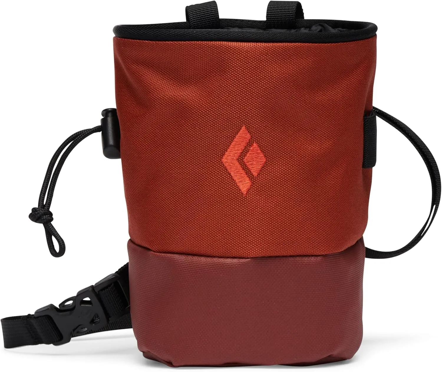 Black Diamond Mojo Zip Chalk Bag with Zippered Pocket for Rock Climbing and Gym Sports