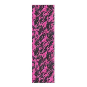 Black Pink Irregular Marble Texture Skateboard Griptape Bubble Free Fusion Scooter Grip Tape Waterproof Cruiser Grip Tape 33×9 Inch