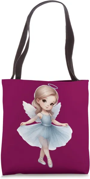 Blue Ballerina Fairy Halo Angel Dance Ballet Lyrical Musical Tote Bag