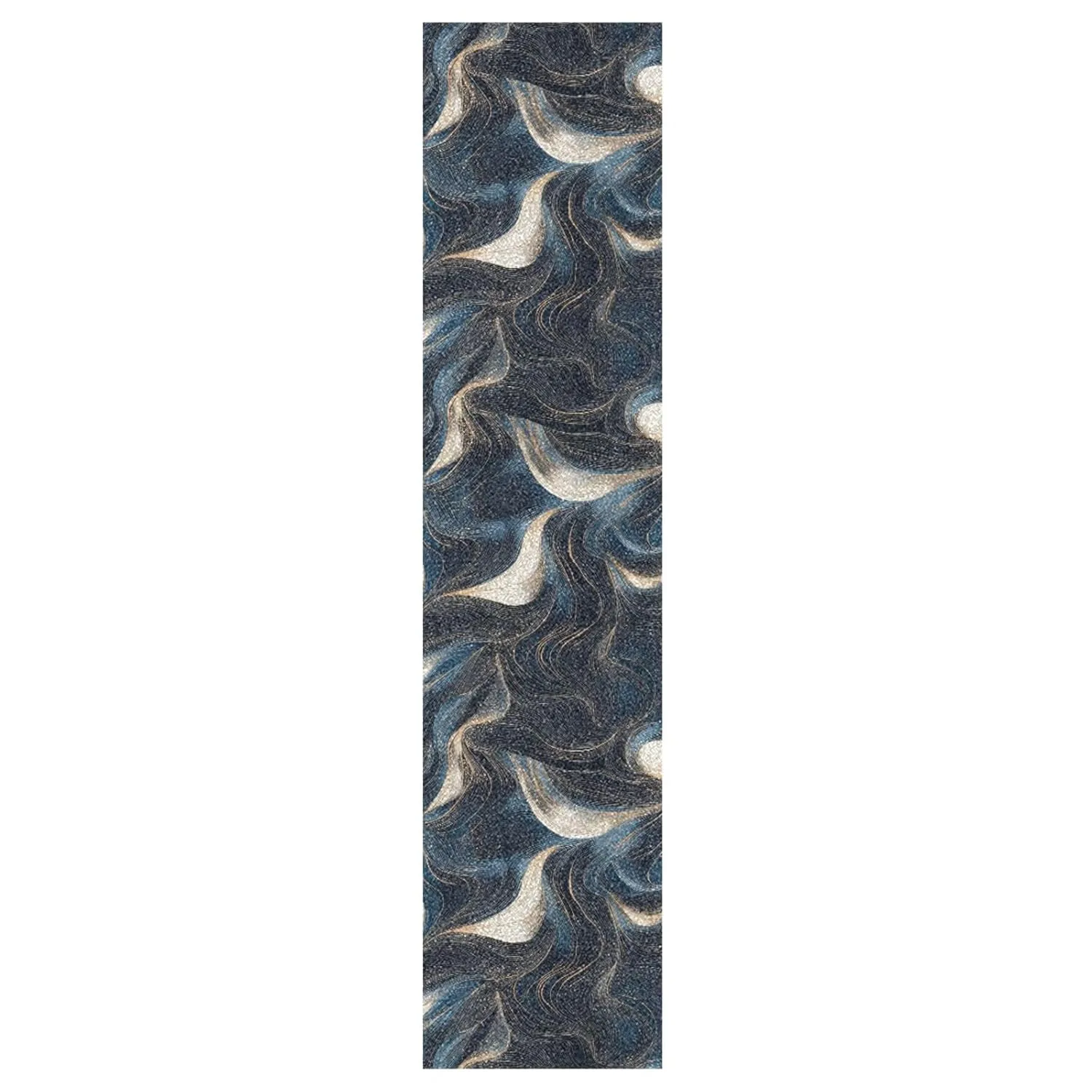 Blue Gold Irregular Grain Skateboard with Grip Tapes Waterproof Scooter Accessories Grips Tape Longboard Tear-Proof Cruiser Board Grip Tape, 44×10 Inch