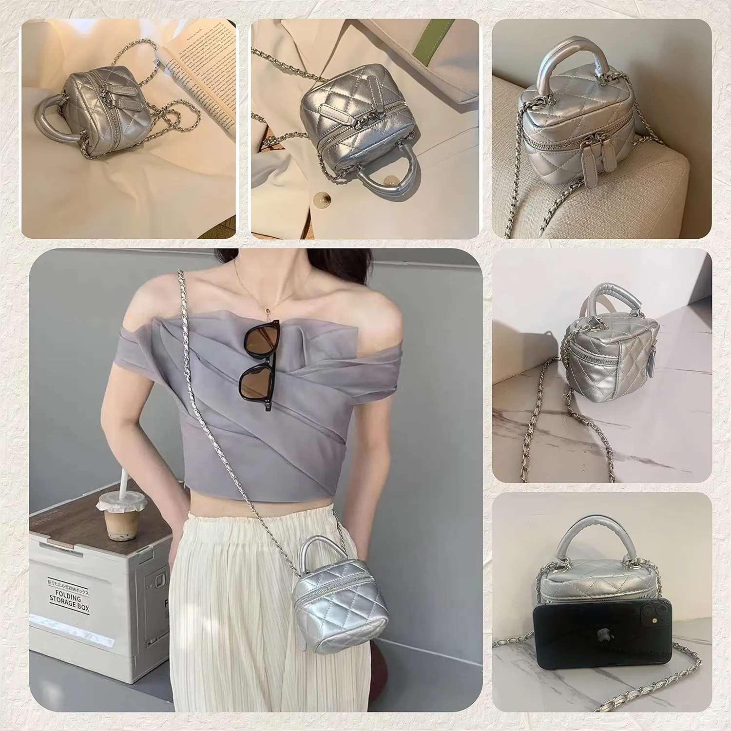 Box Bag Purse, Y2K Sourpuss Purse Cool Style Trendy Women Shoulder Crossbody Bags Fashion Girls Handbag