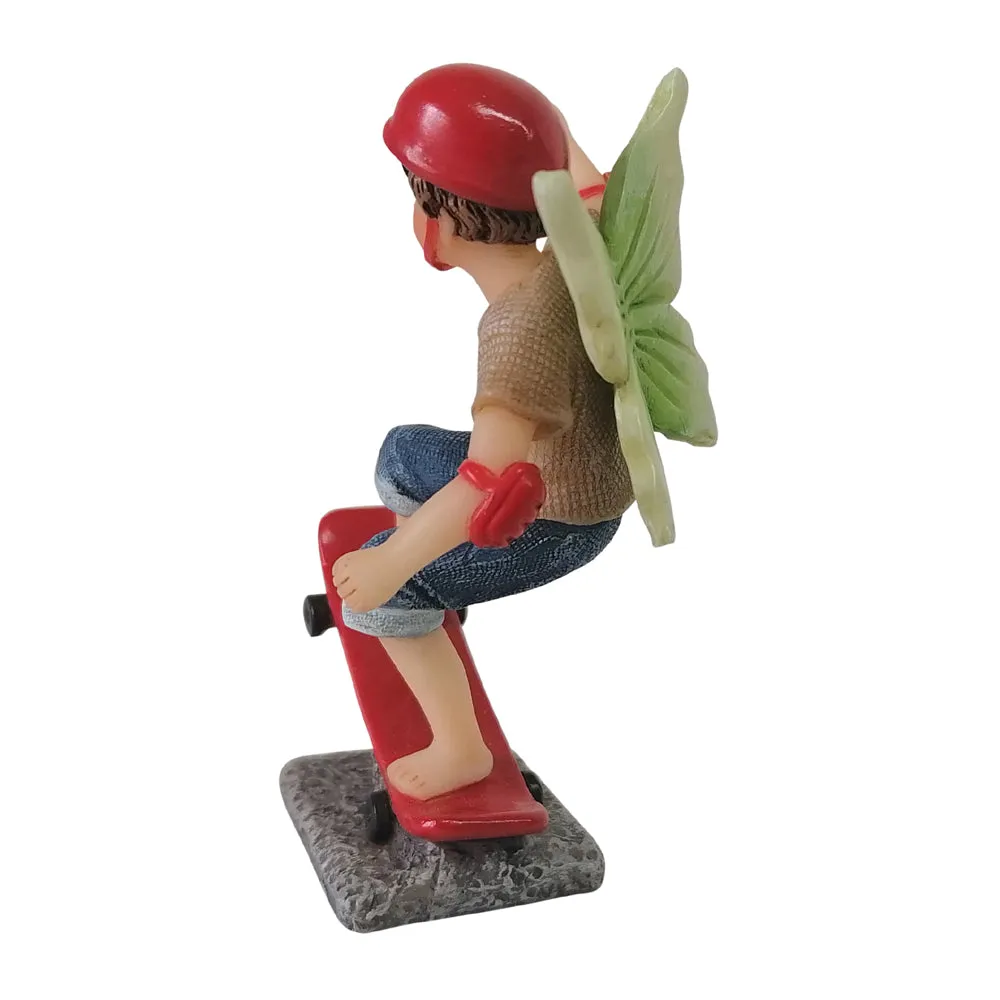 Boy Fairy Elf Noah Riding Skateboard