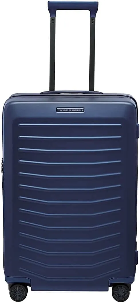 Bric's PORSCHE DESIGN 27 inch Expandable Spinner Luggage - Expandable Depth of 1.5" - Hardside Travel Suitcase - Roadster Collection - Dark Blue Matte