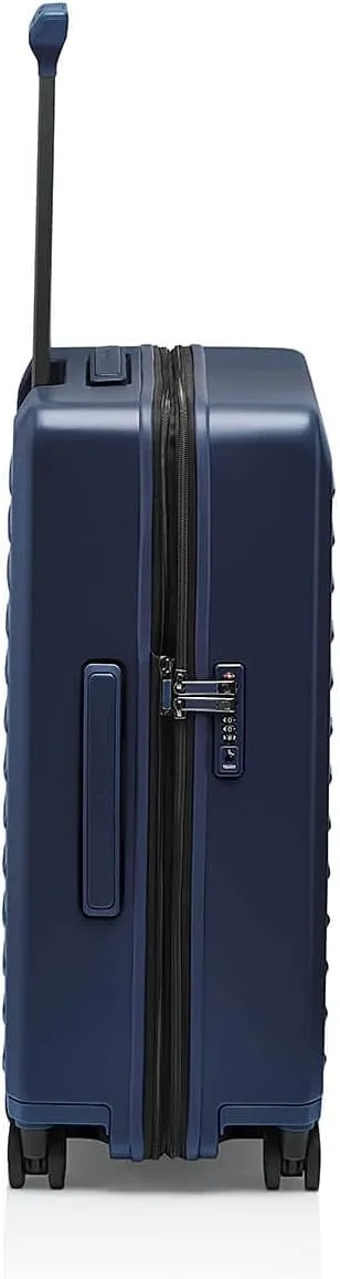 Bric's PORSCHE DESIGN 27 inch Expandable Spinner Luggage - Expandable Depth of 1.5" - Hardside Travel Suitcase - Roadster Collection - Dark Blue Matte