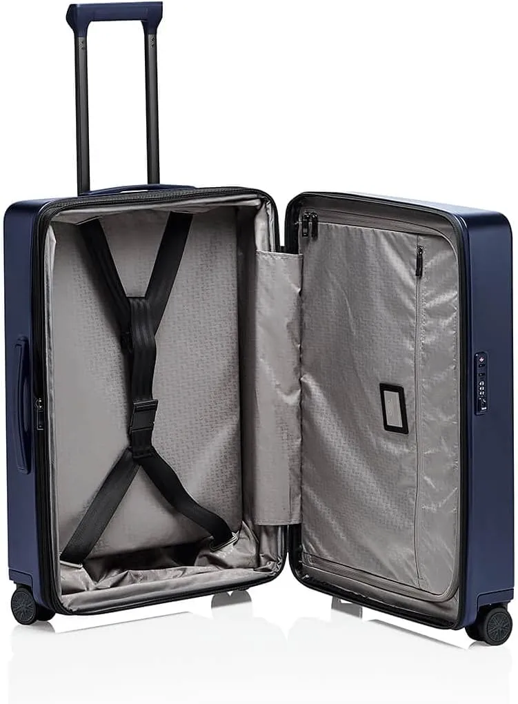 Bric's PORSCHE DESIGN 27 inch Expandable Spinner Luggage - Expandable Depth of 1.5" - Hardside Travel Suitcase - Roadster Collection - Dark Blue Matte