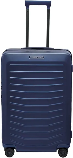 Bric's PORSCHE DESIGN 27 inch Expandable Spinner Luggage - Expandable Depth of 1.5" - Hardside Travel Suitcase - Roadster Collection - Dark Blue Matte