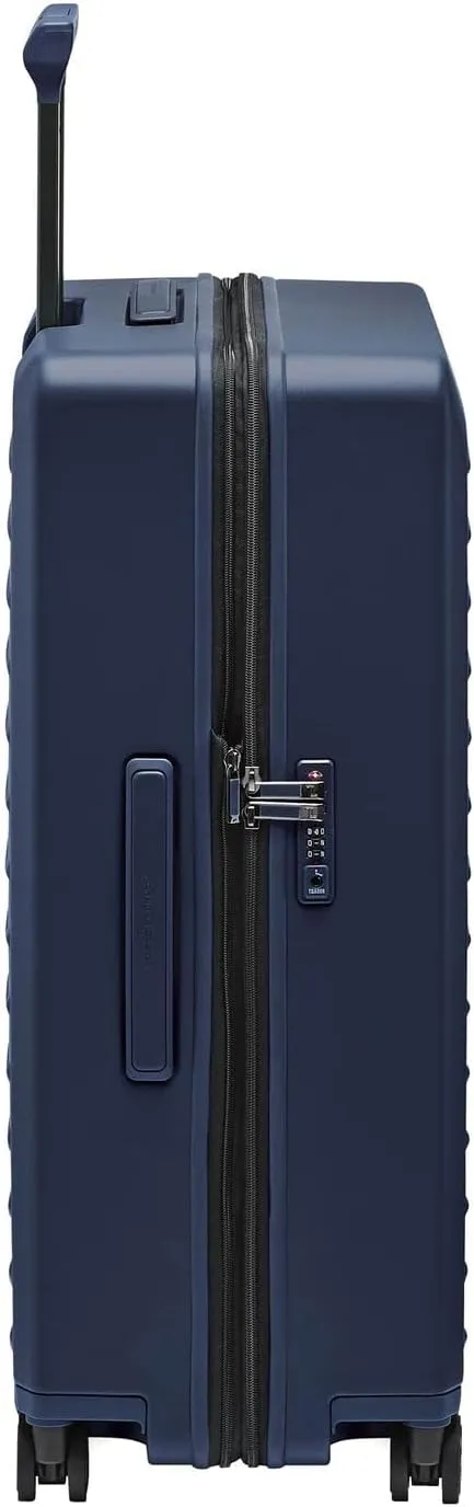 Bric's PORSCHE DESIGN 30 inch Expandable Spinner Luggage - Expandable Depth of 1.5" - Hardside Travel Suitcase - Roadster Collection - Dark Blue Matte