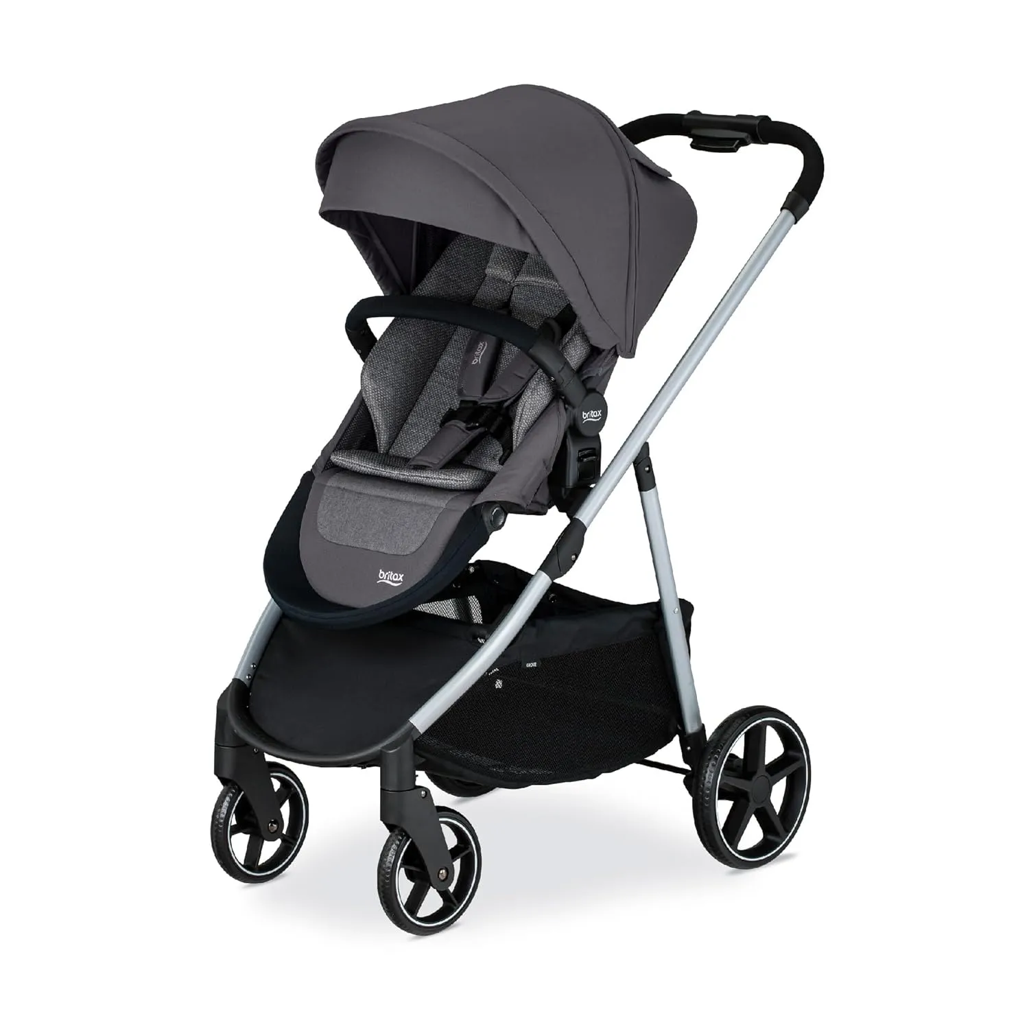 Britax Grove™ Modular Stroller, Lightweight Stroller with CozyFit™ Insert and Bumper Bar, 6 Ways to Ride, SafeWash, Pindot Stone