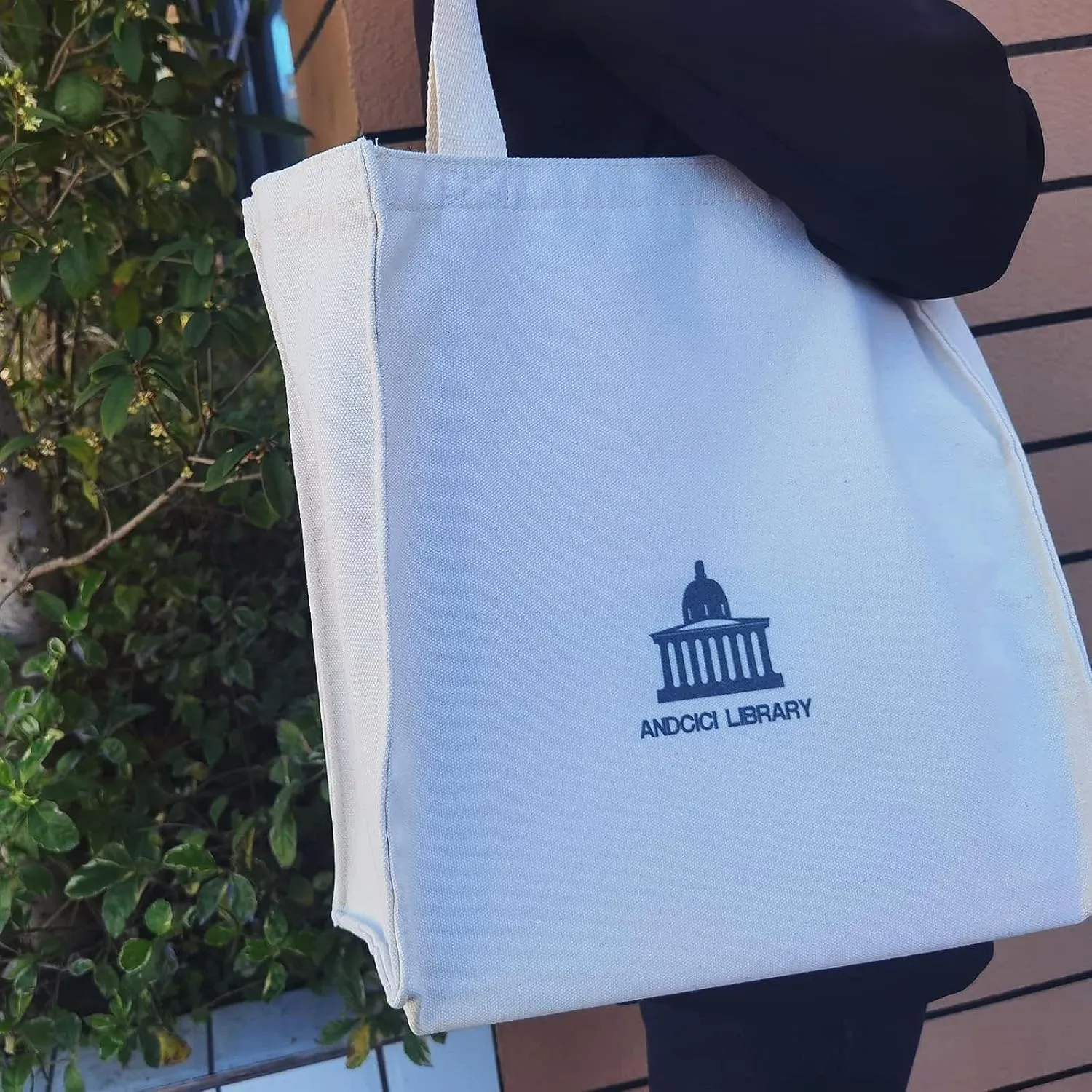 BROADREAM Canvas Tote Bag Aesthetic Shoulder Bag with Zippers and Interior Pocket