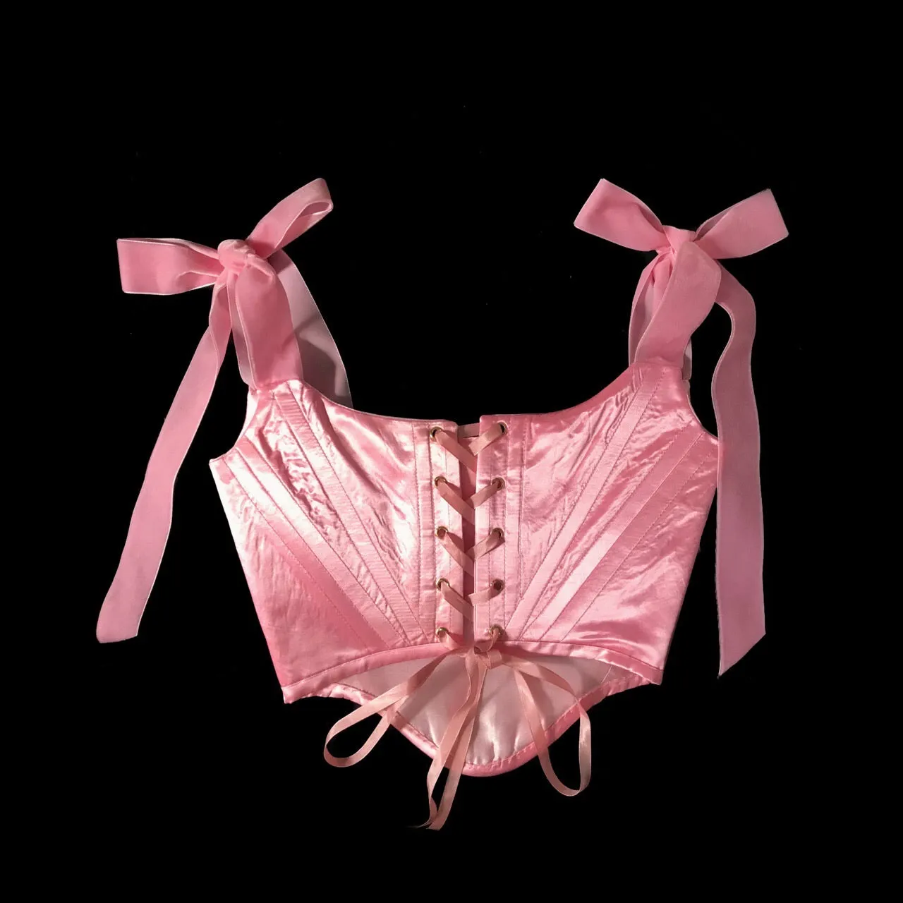 Bubblegum Pink Satin Ballet Corset