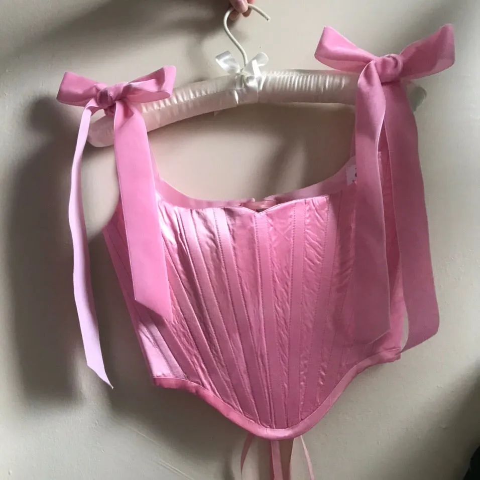 Bubblegum Pink Satin Ballet Corset