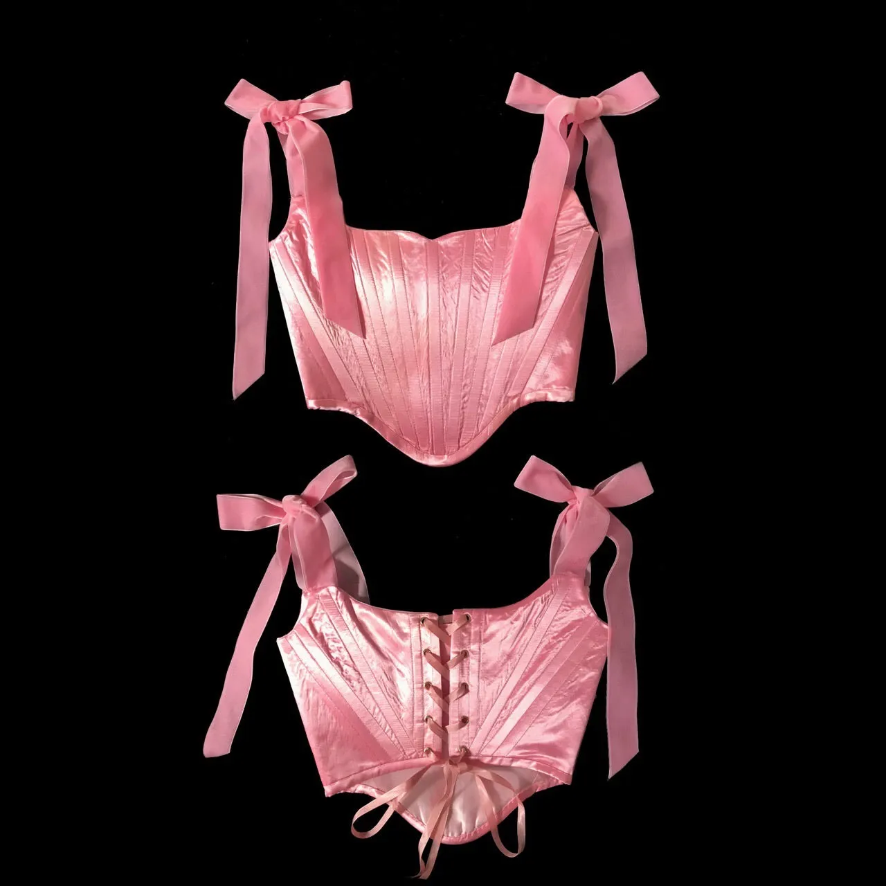 Bubblegum Pink Satin Ballet Corset