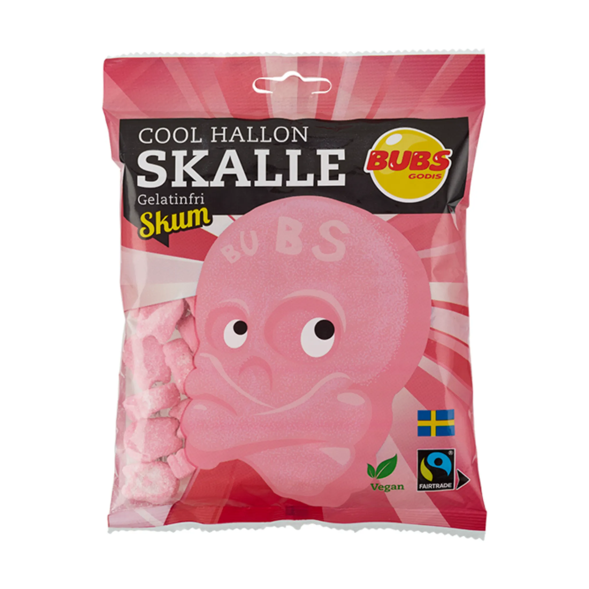 Bubs Cool Raspberry Foam Skull