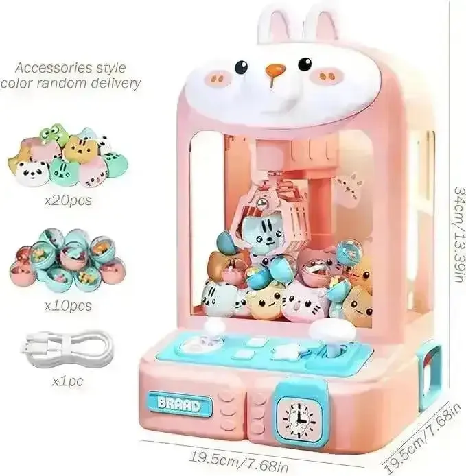 Bunny and Bear Mini Arcade Claw Machine