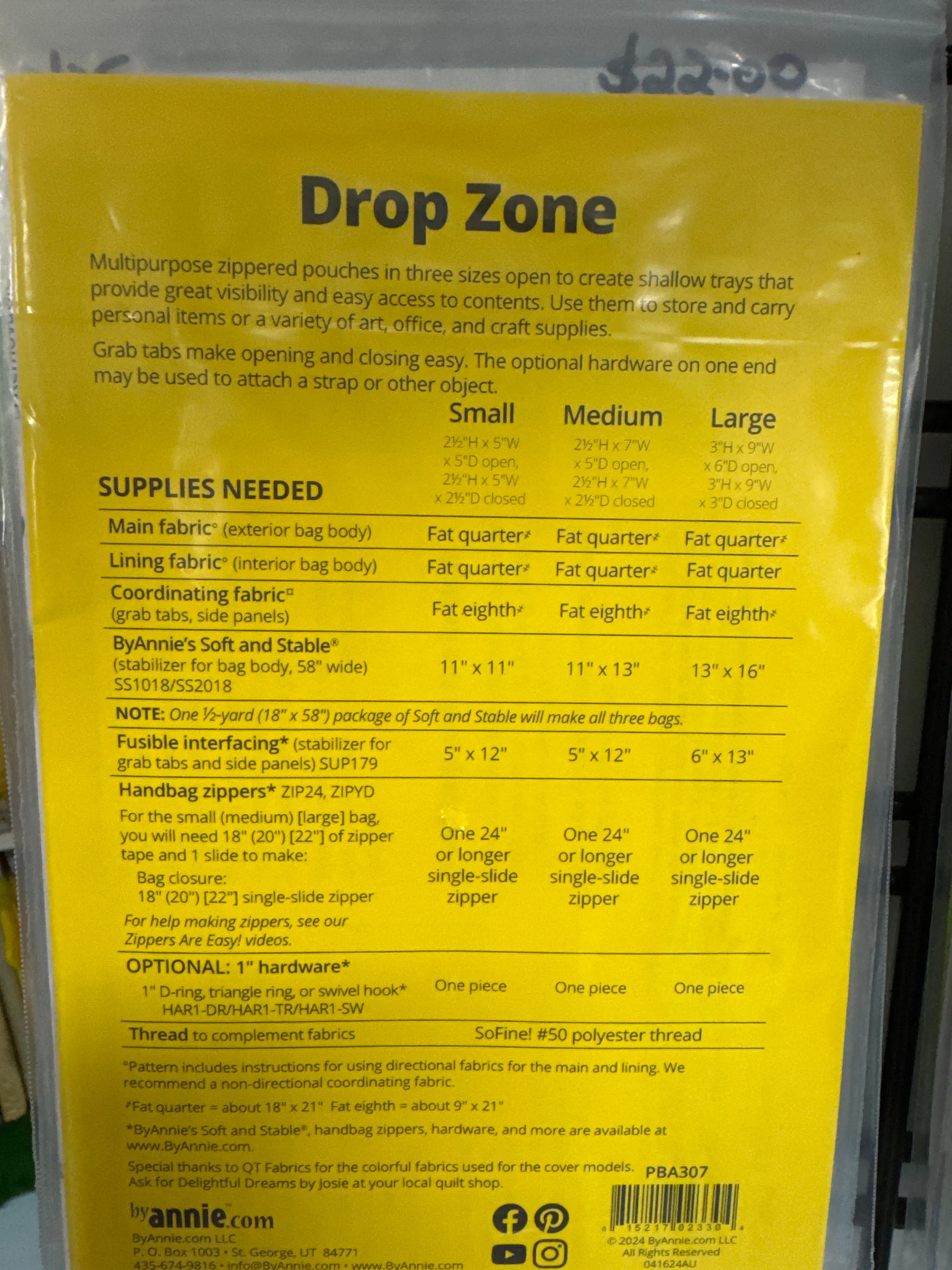 By Annie Pattern - Drop Zone
