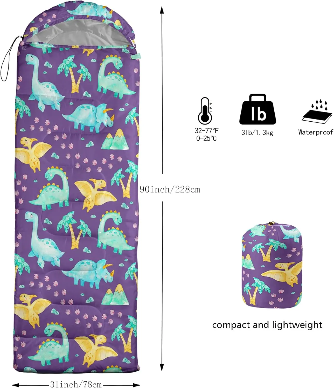 Camping Sleeping Bags,3 Season Warm & Cool Weather,Lightweight,Waterproof Sleeping Bags for Adults & Kids,Traveling,and Outdoors,Camping Gear Equipment