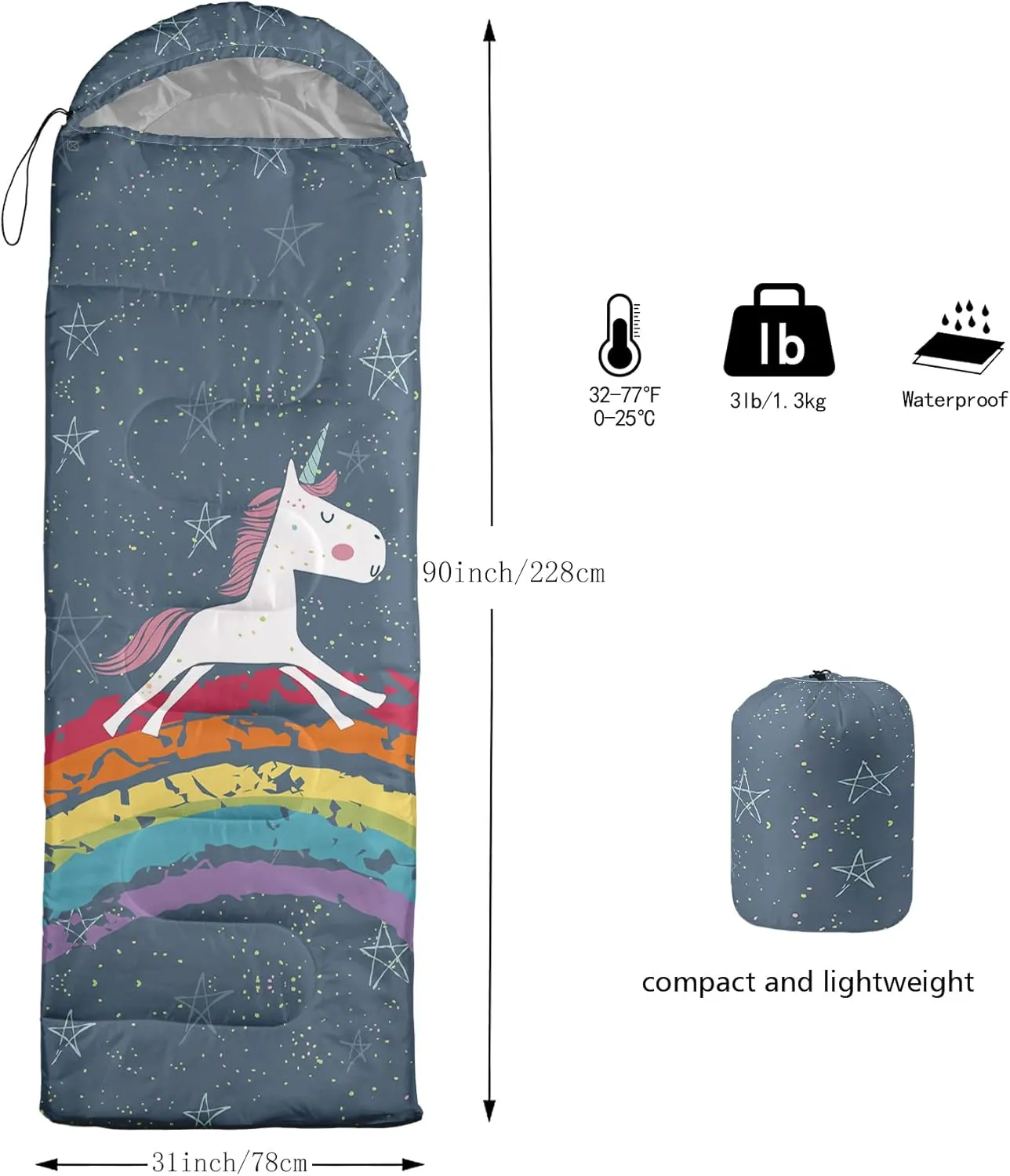 Camping Sleeping Bags,3 Season Warm & Cool Weather,Lightweight,Waterproof Sleeping Bags for Adults & Kids,Traveling,and Outdoors,Camping Gear Equipment
