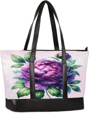 Canvas Laptop Tote Bag for Women Art Autism Word 15.6 Inch Large Capacity Computer Bag