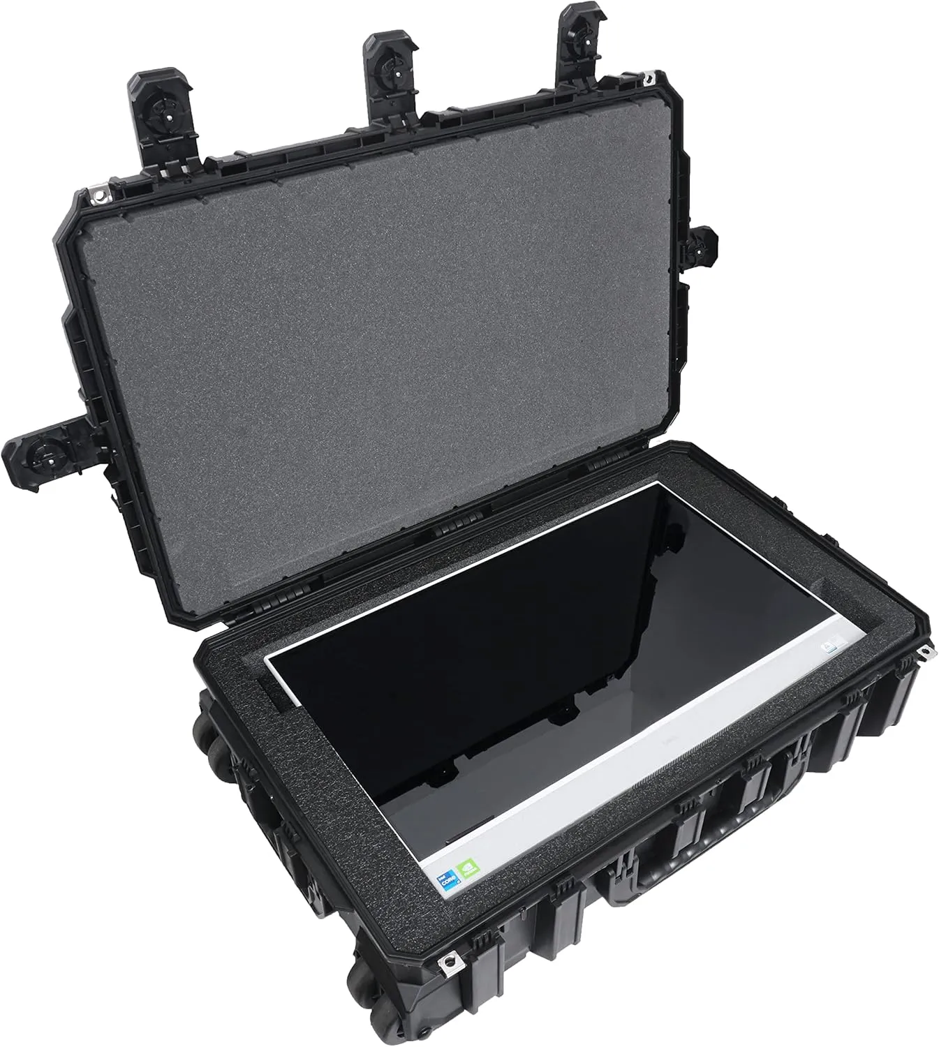 Case Club Travel & Storage Case - Fits Dell Inspiron 27" Touchscreen All-in-One Computer, Keyboard, Mouse, Stand & Cords in a Hard Shell, Wheeled, Waterproof & Shippable Case