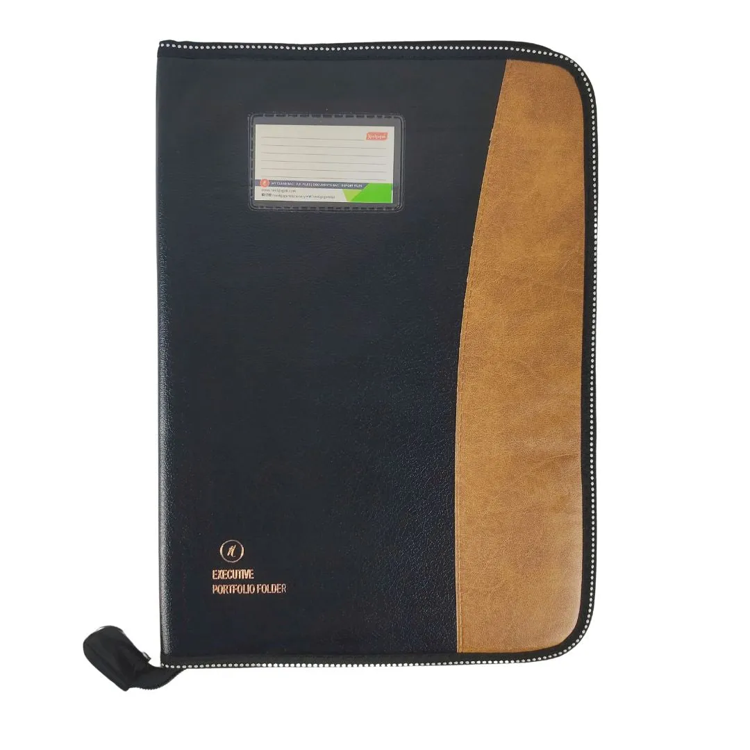 CB - 830 (Chain bag) Executive Portfolio Folder - with 20 Pockets  B4 (Leaves) - (Size : 38cm x 26.5cm)