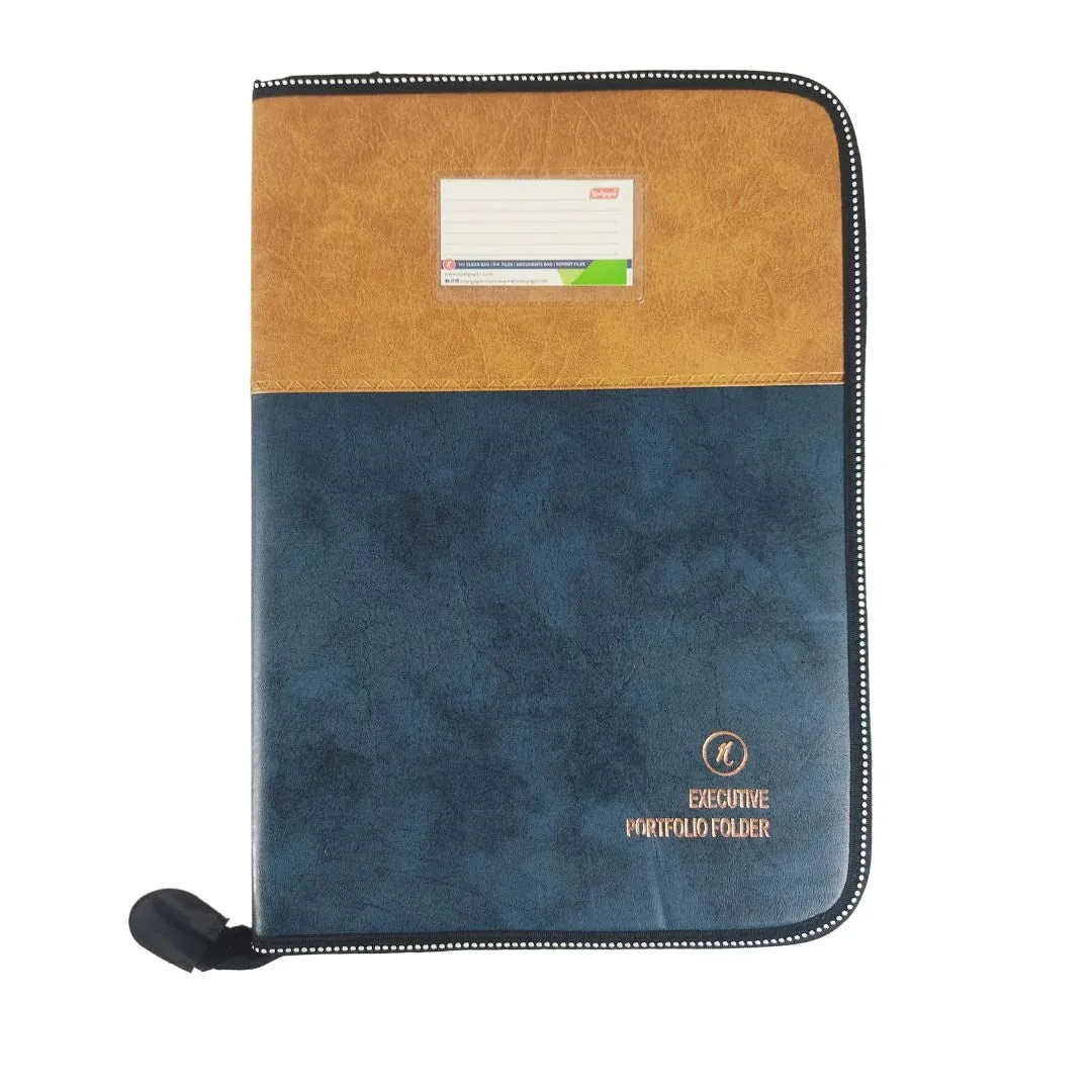 CB - 860 (Chain bag) Executive Portfolio Folder - with 20 Pockets (Leaves) - (Size : 38cm x 26.5cm)