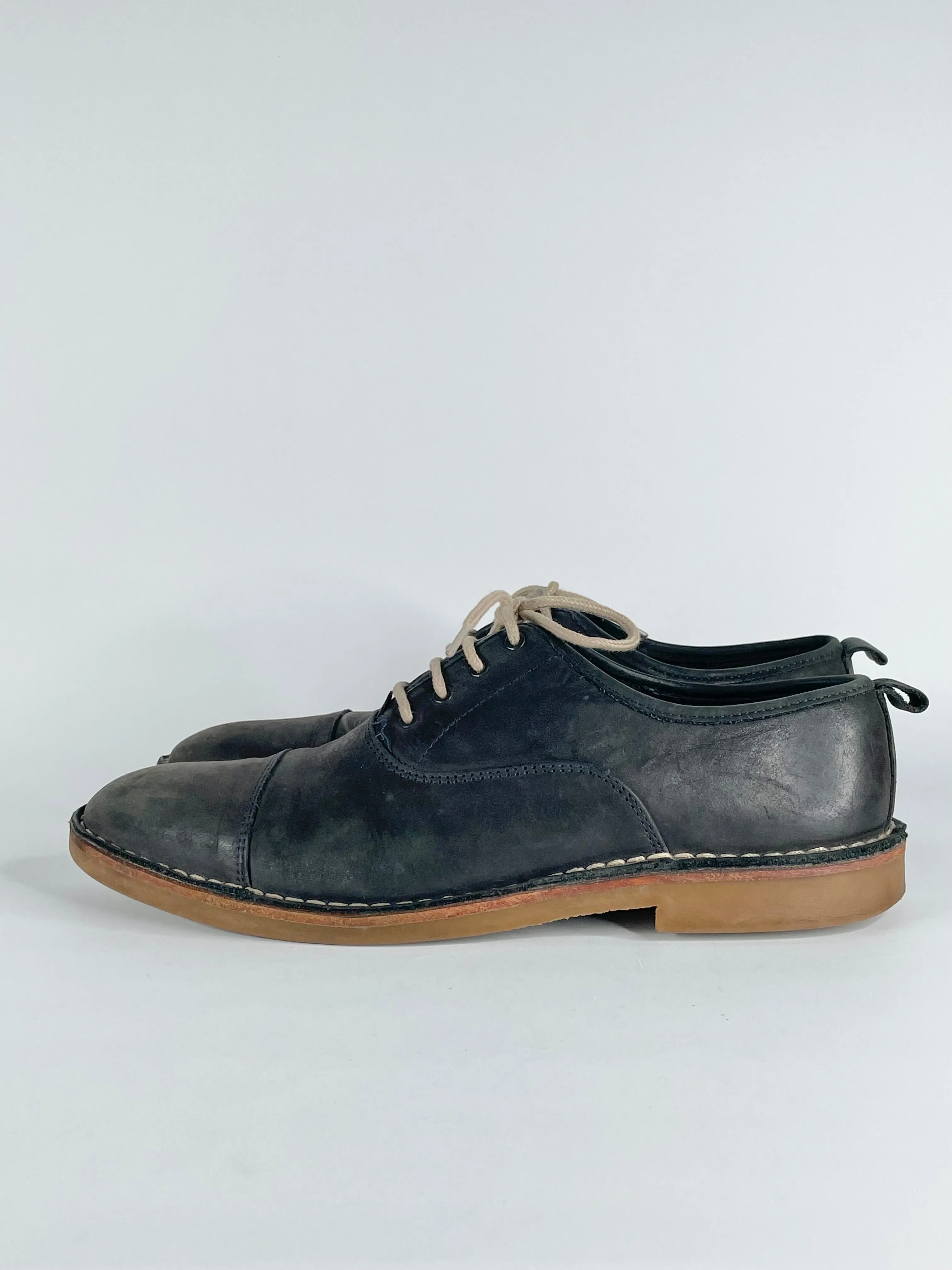 Charles Tyrwhitt Navy Blue Leather Lace Ups - 9.5