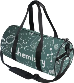 Chemistry Science Formula Gym Duffle Bag for Women Men Sports Fitness Bag Workout Travel Gymnastics Dance