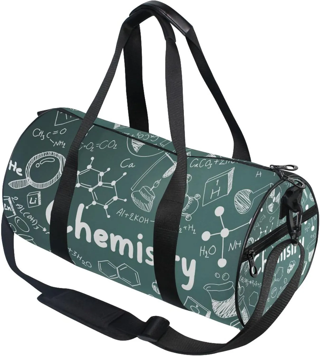 Chemistry Science Formula Gym Duffle Bag for Women Men Sports Fitness Bag Workout Travel Gymnastics Dance