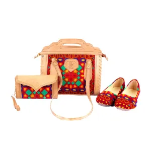 Chic Matching Bags and Shoes | Stylish Tote Bag with Clutch Purse and Ballet Shoes Nk-168